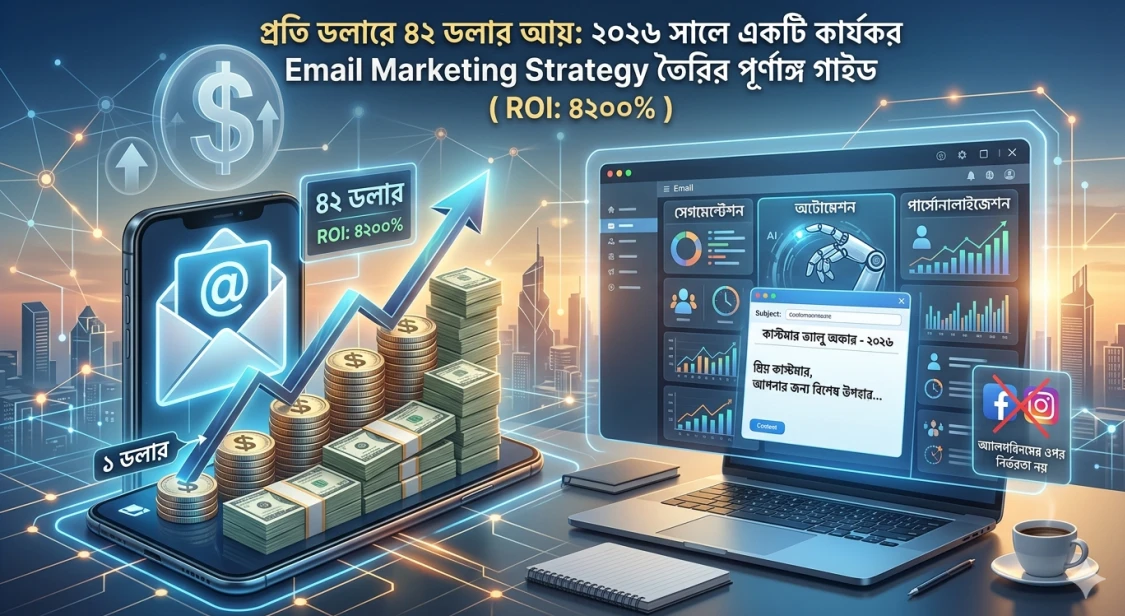 প্রতি ডলারে ৪২ ডলার আয়: ২০২৬ সালে একটি কার্যকর Email Marketing Strategy তৈরির পূর্ণাঙ্গ গাইড