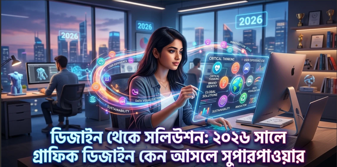 ডিজাইন থেকে সলিউশন: ২০২৬ সালে গ্রাফিক ডিজাইন কেন আসলে সুপারপাওয়ার